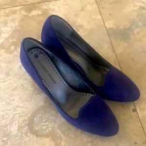 Purple suede heels